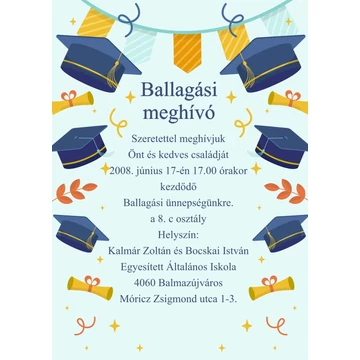 Ballagási meghívó