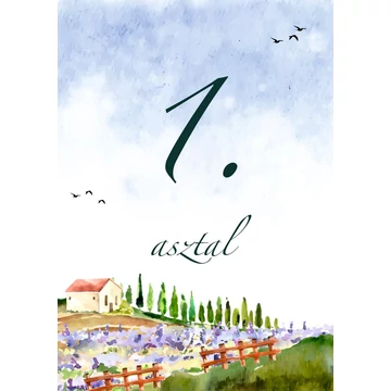 Esküvői asztalszám - Olaszos
