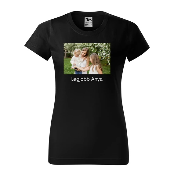 Egyedi női póló - több színben (fekete)