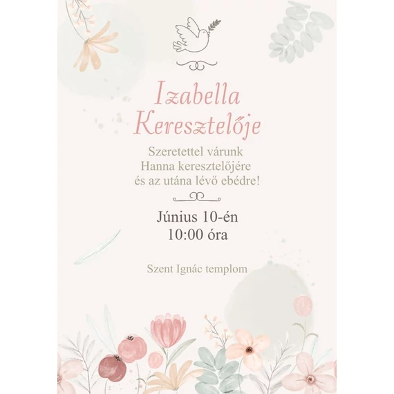 Keresztelő meghívó