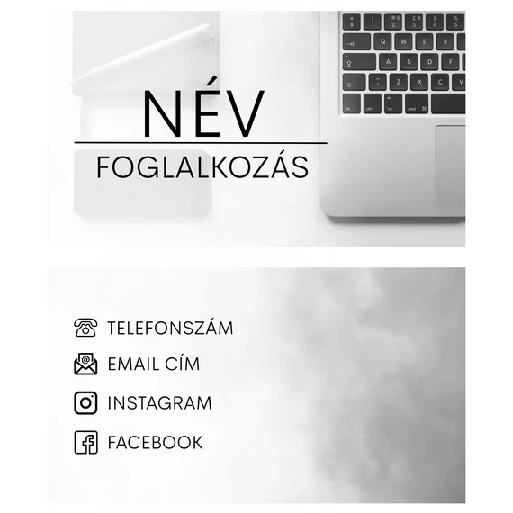 Névjegykártya - két oldalas