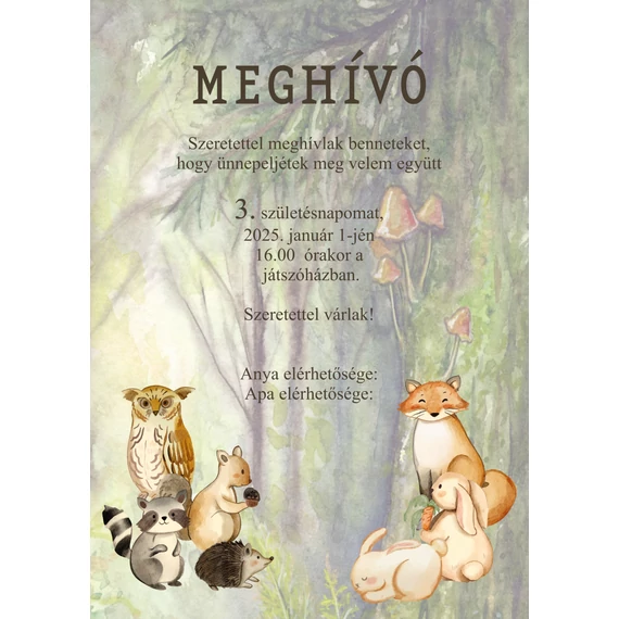 Születésnapi meghívó - szöveges