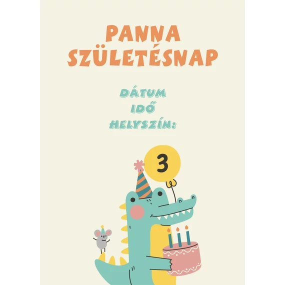 Születésnapi meghívó - szöveges