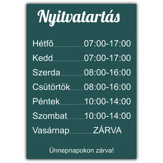 Egyedi tábla 5MM - különböző méretekben